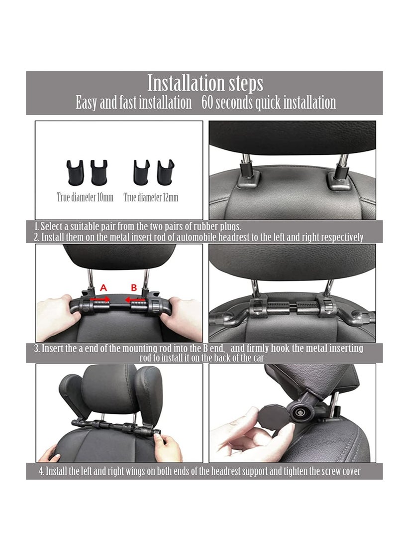 Generic - Car Seat Headrest Pillow,car seat Head Support Infant,Premium Seat Head Pillow,Grey Pillow,360 Degree Adjustable,for Children and Adults - Image 1