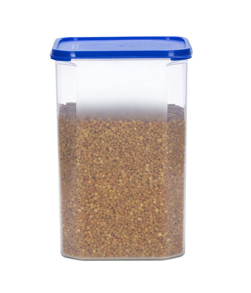 Varmora Magnum Square Smart Kitchen Storage Plastic Container –Blue Lid (7 Litres)(Pack of 1) - Image 1
