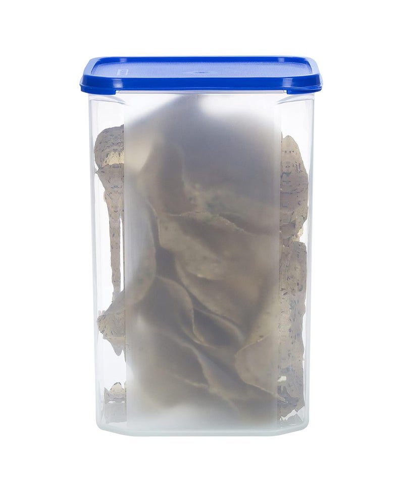 Varmora Magnum Square Smart Kitchen Storage Plastic Container –Blue Lid (7 Litres)(Pack of 1) - Image 3