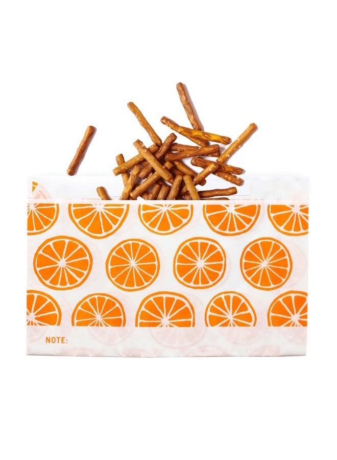 LunchSkins Recyclable + Sealable Food Storage Snack Bags Orange, 50 count - Image 2