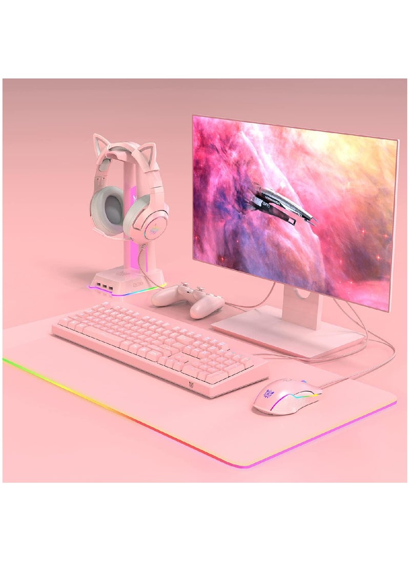 onikuma Gaming Headset With Mic Lightweight Headphones Rgb Aluminum Frame Noise Reduction Surround Sound Compatible PS4 PS5 Xbox One PC Mobile Phone  - Image 2