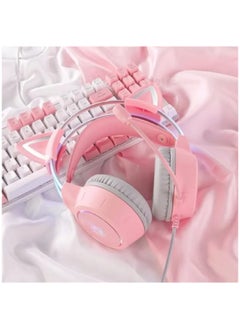 onikuma Gaming Headset With Mic Lightweight Headphones Rgb Aluminum Frame Noise Reduction Surround Sound Compatible PS4 PS5 Xbox One PC Mobile Phone  - Image 3