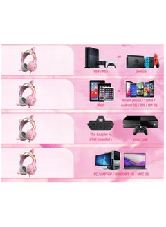 onikuma Gaming Headset With Mic Lightweight Headphones Rgb Aluminum Frame Noise Reduction Surround Sound Compatible PS4 PS5 Xbox One PC Mobile Phone  - Image 4
