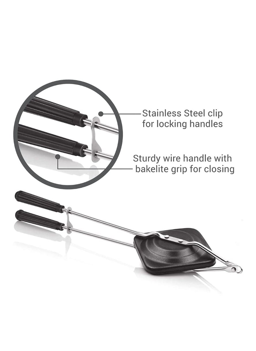 Silvester Silvester NonStick Sandwich Gas Regular ToasterBlack  - Image 3