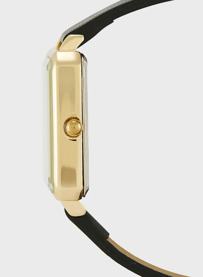 ELLA Double Wrap Rectangle Strap Analogue Watch