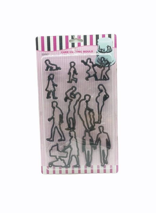 Shunda® 10pcs Silhouette Set Cookie Cutter Family Theme - Image 1