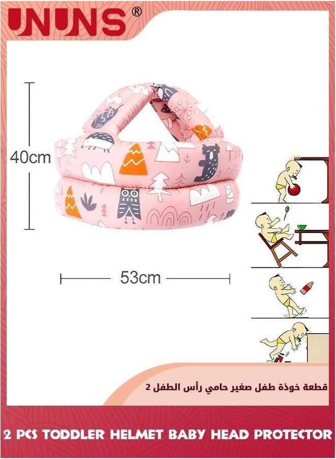 UNUNS Baby Head Protector,2 Pcs Infant Toddler Helmet Protector For Crawling Walking Running,No Bumps And Soft Cushion,Adjustable Protective Cap,Baby Safety Boy Girl - Image 2