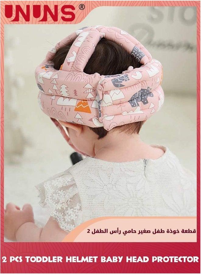 UNUNS Baby Head Protector,2 Pcs Infant Toddler Helmet Protector For Crawling Walking Running,No Bumps And Soft Cushion,Adjustable Protective Cap,Baby Safety Boy Girl - Image 5