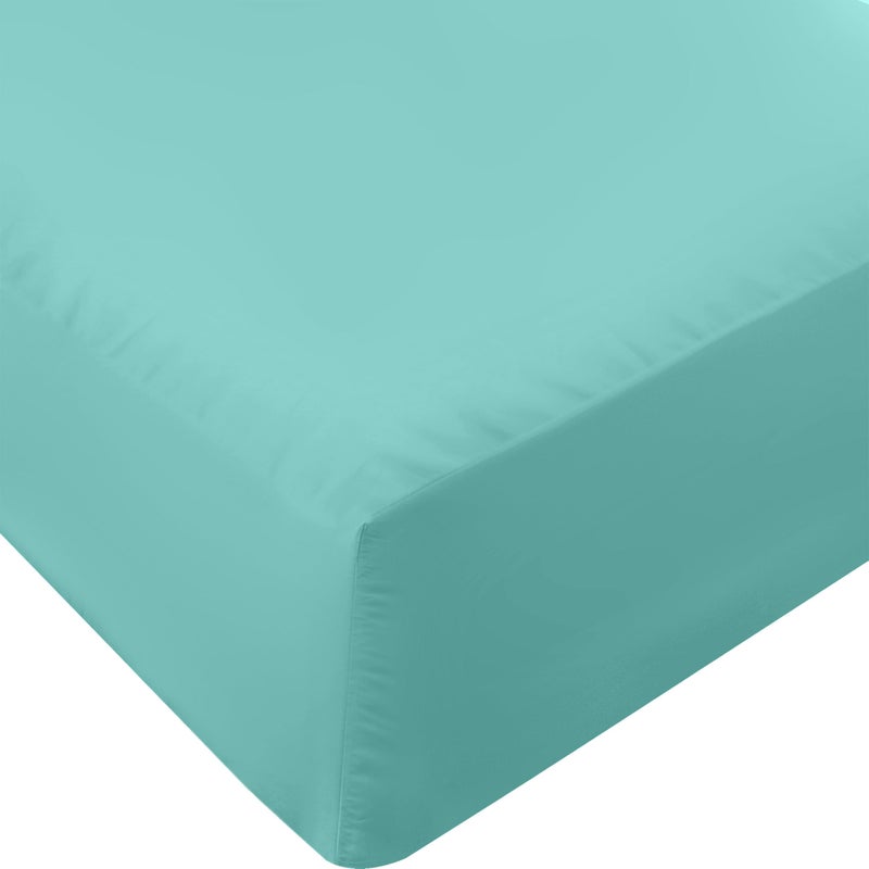 Utopia Bedding Full Fitted Sheet  Bottom Sheet  Deep Pocket  Soft Microfiber  Shrinkage and Fade Resistant  Easy Care 1 Fitted Sheet Only Spa Blue