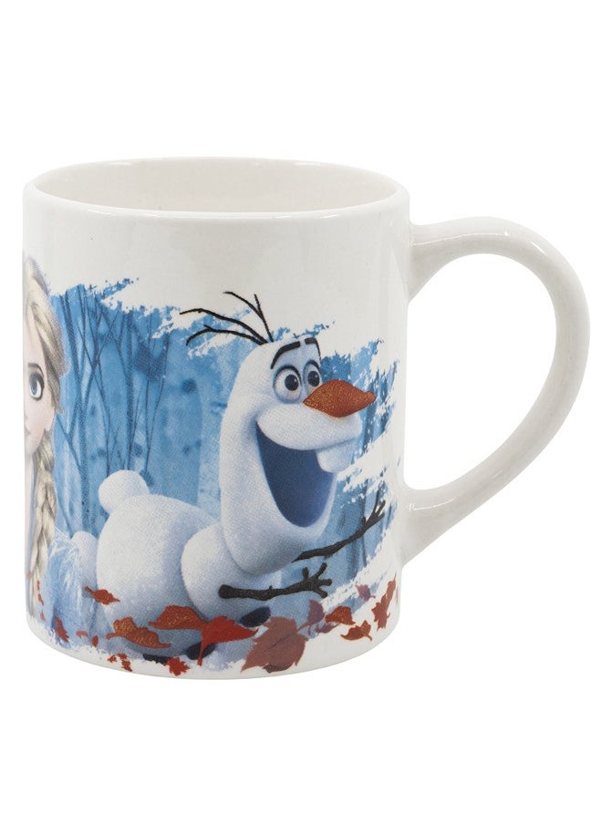 STOR STOR Disney Mug Ceramic Frozen Ii 240Ml With Handle| Set Of 1 Pcs Tea/Coffee Round Shape| Microwave & Dishwasher Safe, Freezer Safe | Ideal For Daily Use Coffee, Tea, Milk & Gifting,Color Multicolor  - Image 1
