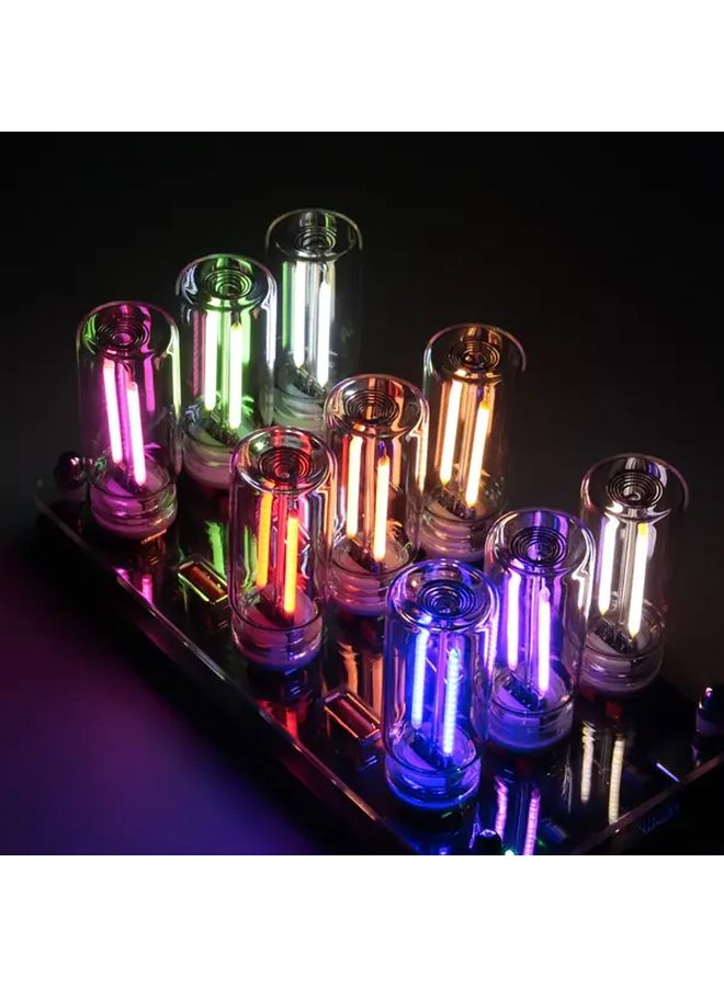 مصباح زجاجة زجاجي بتقنية LED يعمل باللمس عبر منفذ USB أزرق لغرفة النوم أو المكتب أو السيارة - Image 1