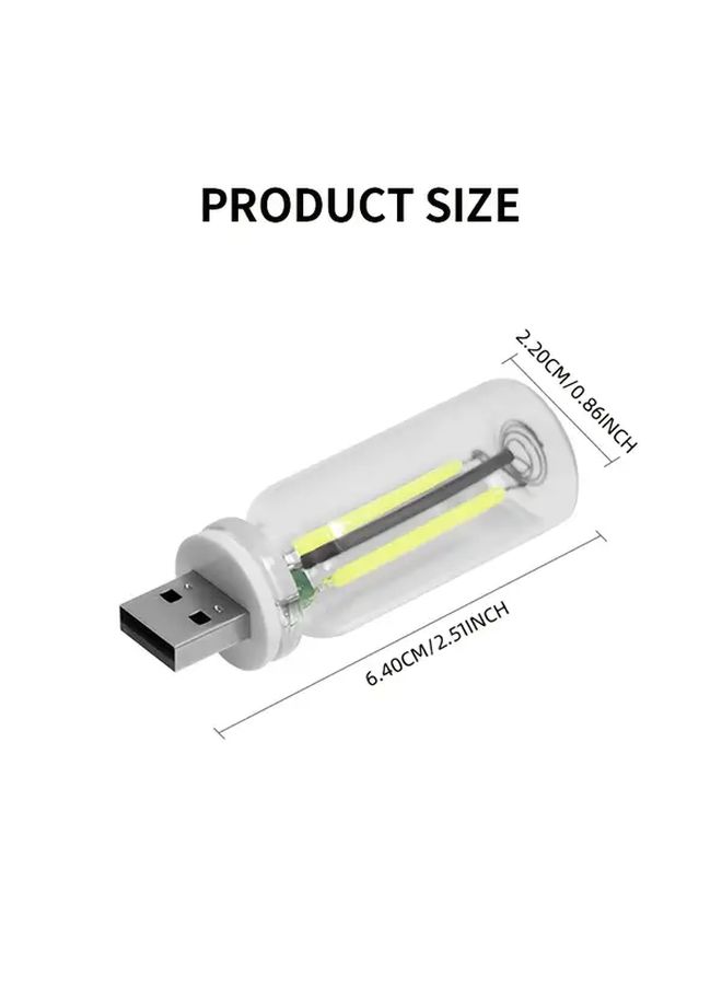 مصباح زجاجة زجاجي بتقنية LED يعمل باللمس عبر منفذ USB أزرق لغرفة النوم أو المكتب أو السيارة - Image 3