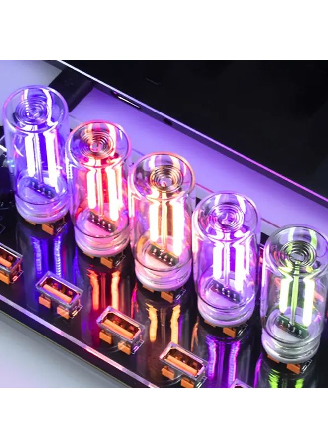 مصباح زجاجة زجاجي بتقنية LED يعمل باللمس عبر منفذ USB أزرق لغرفة النوم أو المكتب أو السيارة - Image 5