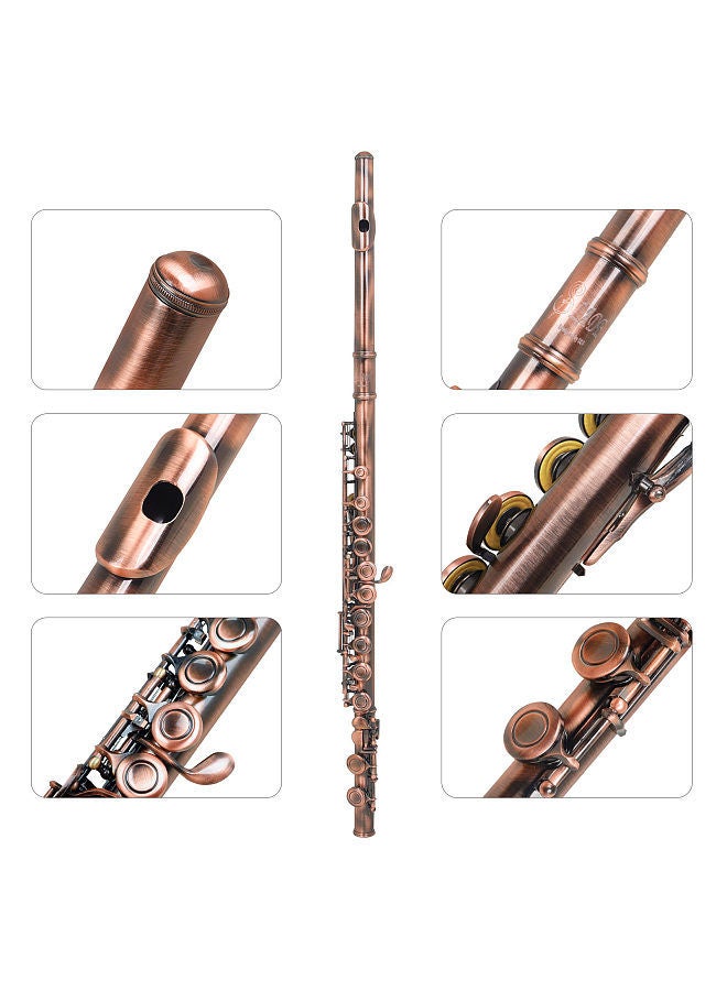 SLADE C-key 16-Hole Flute Set Closed Hole C Flute With Case Cleaning Rod Wiping Cloth and Gloves for Beginner Music Lover  - Image 5