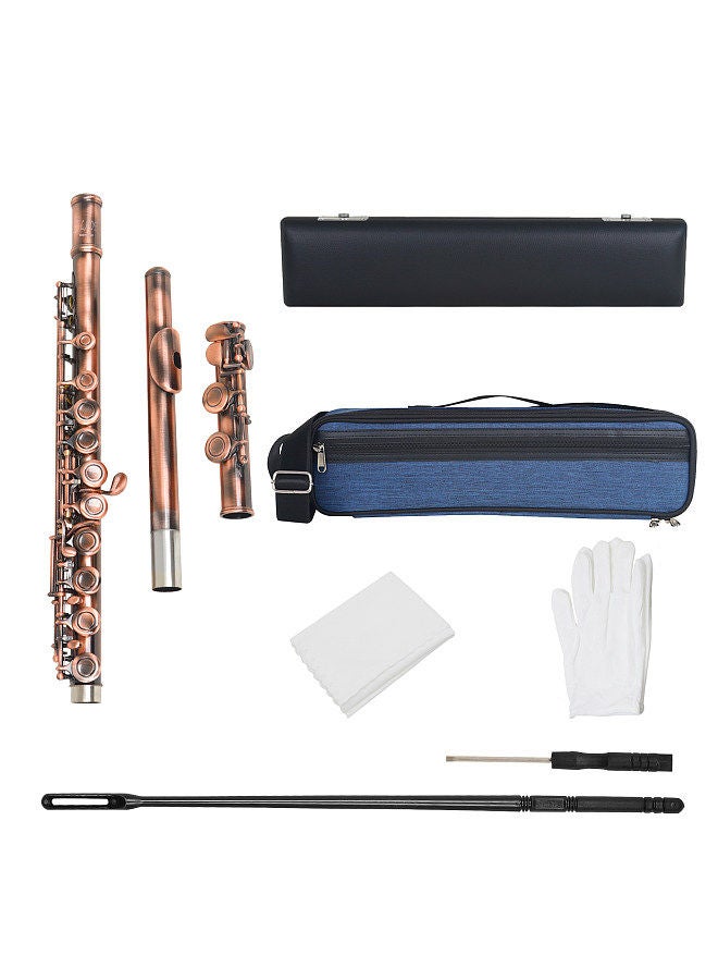 SLADE C-key 16-Hole Flute Set Closed Hole C Flute With Case Cleaning Rod Wiping Cloth and Gloves for Beginner Music Lover  - Image 3