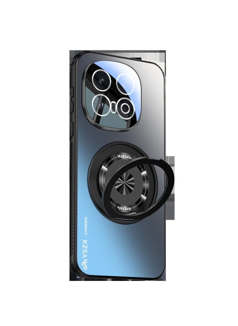 Suitable for VIVO IQOO 13, magnetic 360° rotating stand + frosted anti-fingerprint all-inclusive case, four corners of the airbag anti-drop, accurate hole positioning