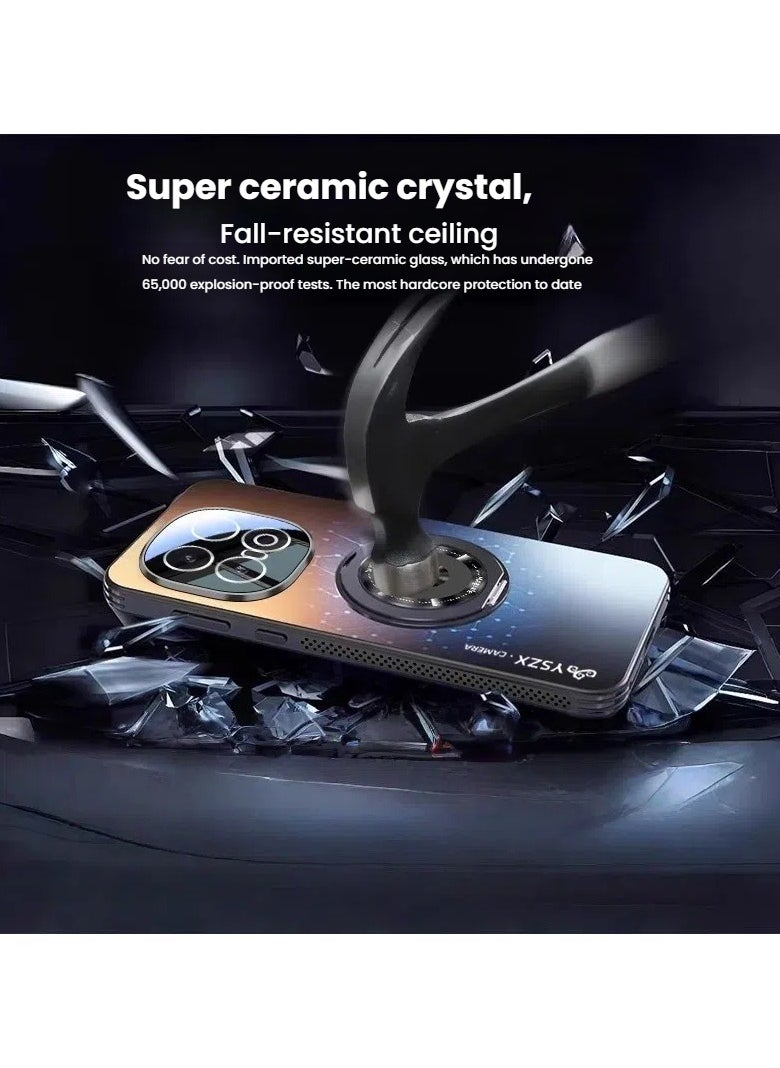 General - Suitable for VIVO IQOO 13, magnetic 360° rotating stand + frosted anti-fingerprint all-inclusive case, four corners of the airbag anti-drop, accurate hole positioning - Image 1
