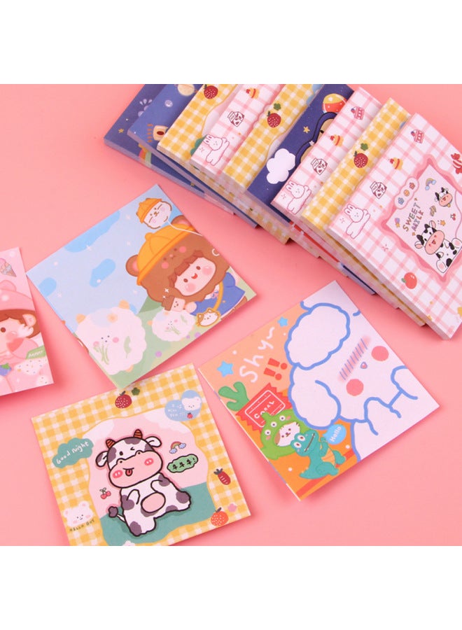 HELPS Creative Stationery Cartoon Cute Post-it Notes Color Student Mark Message Post-it Notes Tear Girl's Heart Small Notebook - Image 2