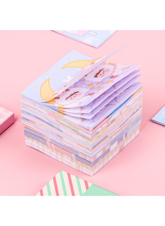 HELPS Creative Stationery Cartoon Cute Post-it Notes Color Student Mark Message Post-it Notes Tear Girl's Heart Small Notebook - Image 3