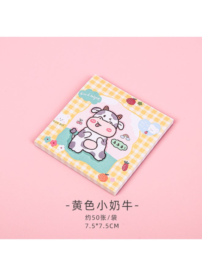 HELPS Creative Stationery Cartoon Cute Post-it Notes Color Student Mark Message Post-it Notes Tear Girl's Heart Small Notebook - Image 1