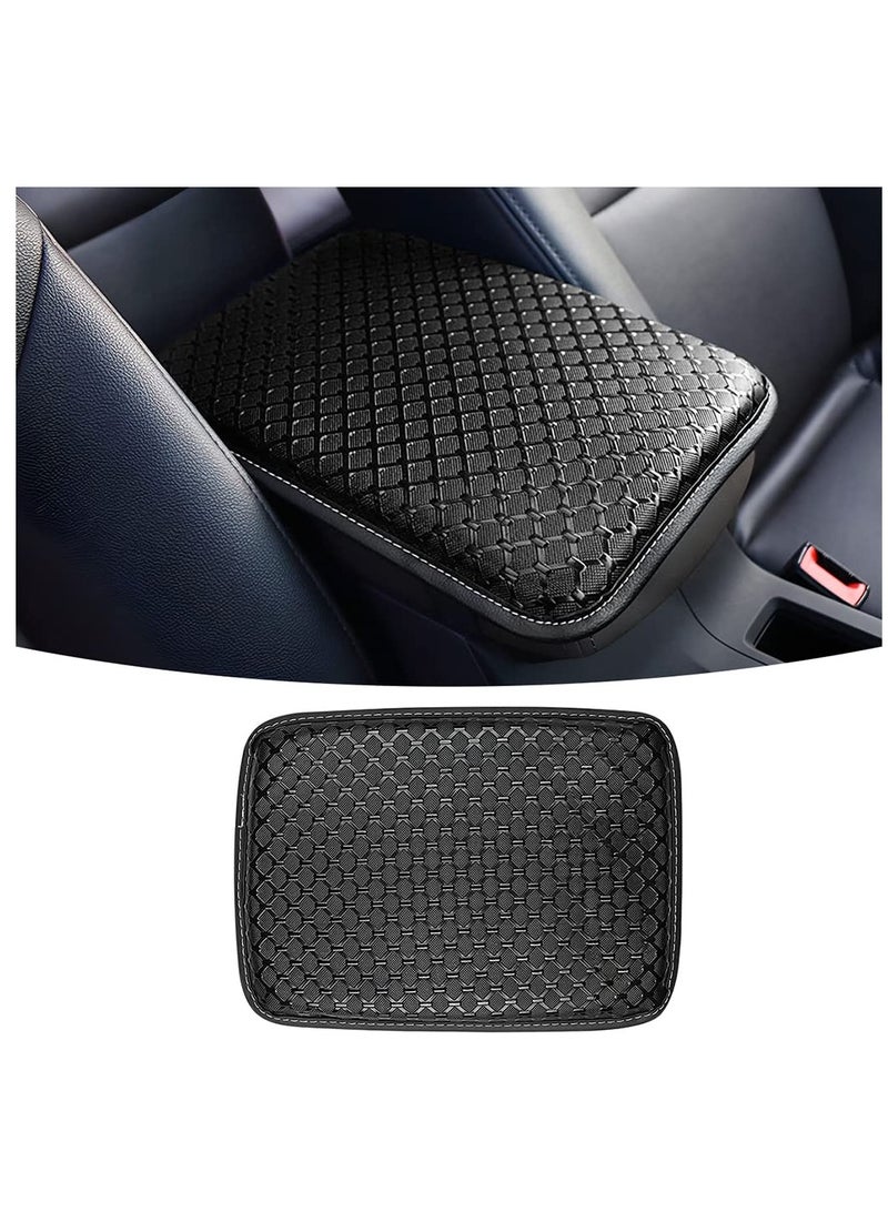 Zikra Car Center Console Cushion Pad Universal Waterproof Car Armrest Seat Box Cover Auto Arm Rest Protection Vehicles Interior Accessories Fit for Most Cars Vehicles SUVs Black - Image 1