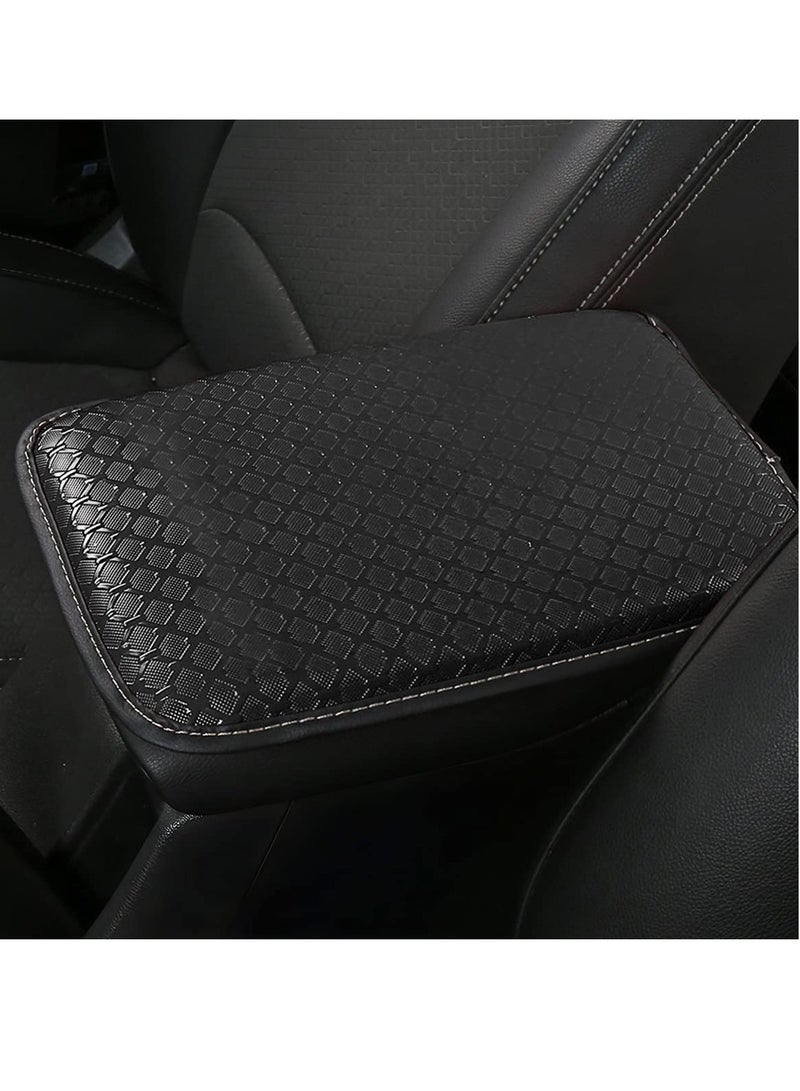 Zikra Car Center Console Cushion Pad Universal Waterproof Car Armrest Seat Box Cover Auto Arm Rest Protection Vehicles Interior Accessories Fit for Most Cars Vehicles SUVs Black - Image 3