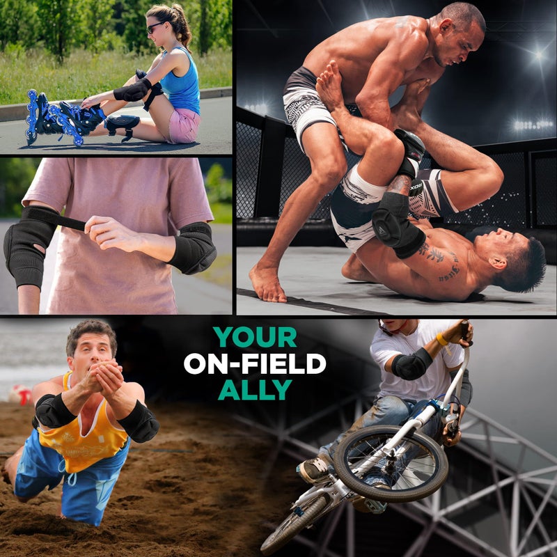 ار دي اكس منصات RDX Elbow Muay Thai MMA Kickboxing متزايدة من الفنون القتالية لضرب حماية كرة السلة لضغط الكرة الطائرة MTB قابلة للتعديل MTB. - Image 4