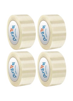 Duravel Duravel Clear Packing Tape, 2 inches x 50 yards Strong Heavy Duty Packaging Tape for Sealing Parcel Boxes, Moving Boxes Houses, Large Postal Bags, Office Supplies [4 Roll]  - Image 1