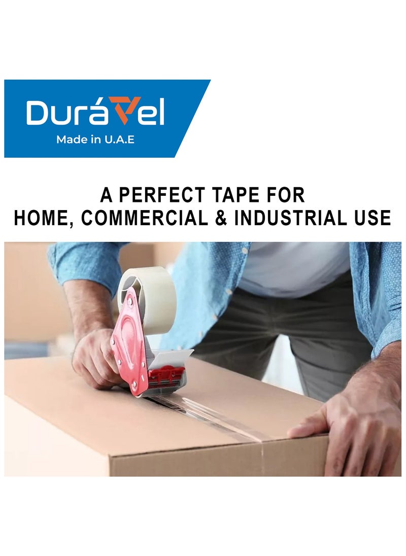 Duravel Duravel Clear Packing Tape, 2 inches x 50 yards Strong Heavy Duty Packaging Tape for Sealing Parcel Boxes, Moving Boxes Houses, Large Postal Bags, Office Supplies [4 Roll]  - Image 4