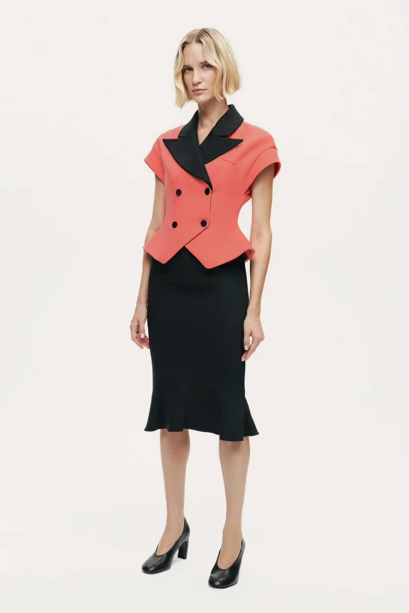 Nocturne Short Sleeve Tailored Vest