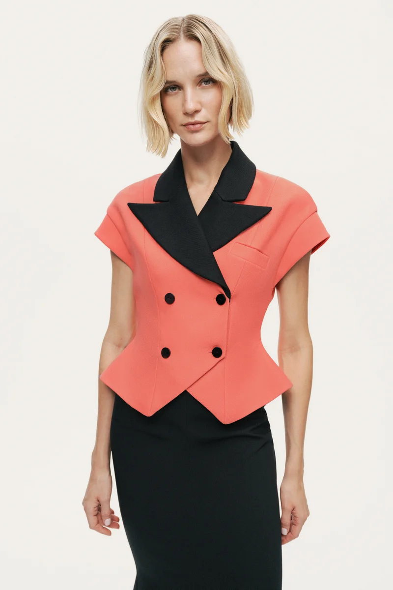 Nocturne Short Sleeve Tailored Vest