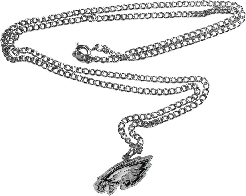 Siskiyou NFL Chain Necklace with Small Pendant, 20", Silver - Image 1