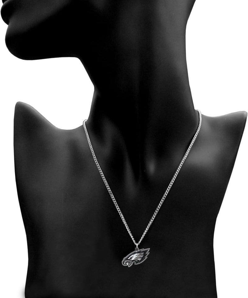 Siskiyou NFL Chain Necklace with Small Pendant, 20", Silver - Image 2