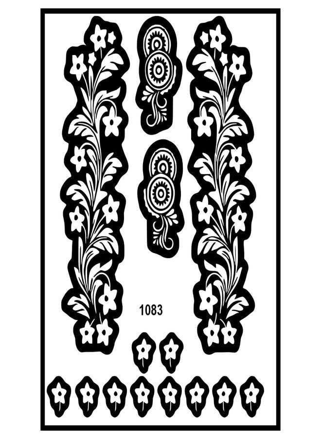 Komstec Quick Dry Mehndi Stencil Stickers for Festivals - Image 1