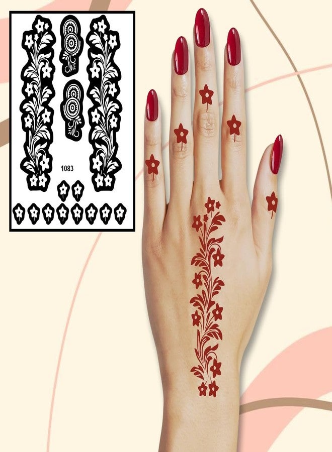 Komstec Quick Dry Mehndi Stencil Stickers for Festivals - Image 4