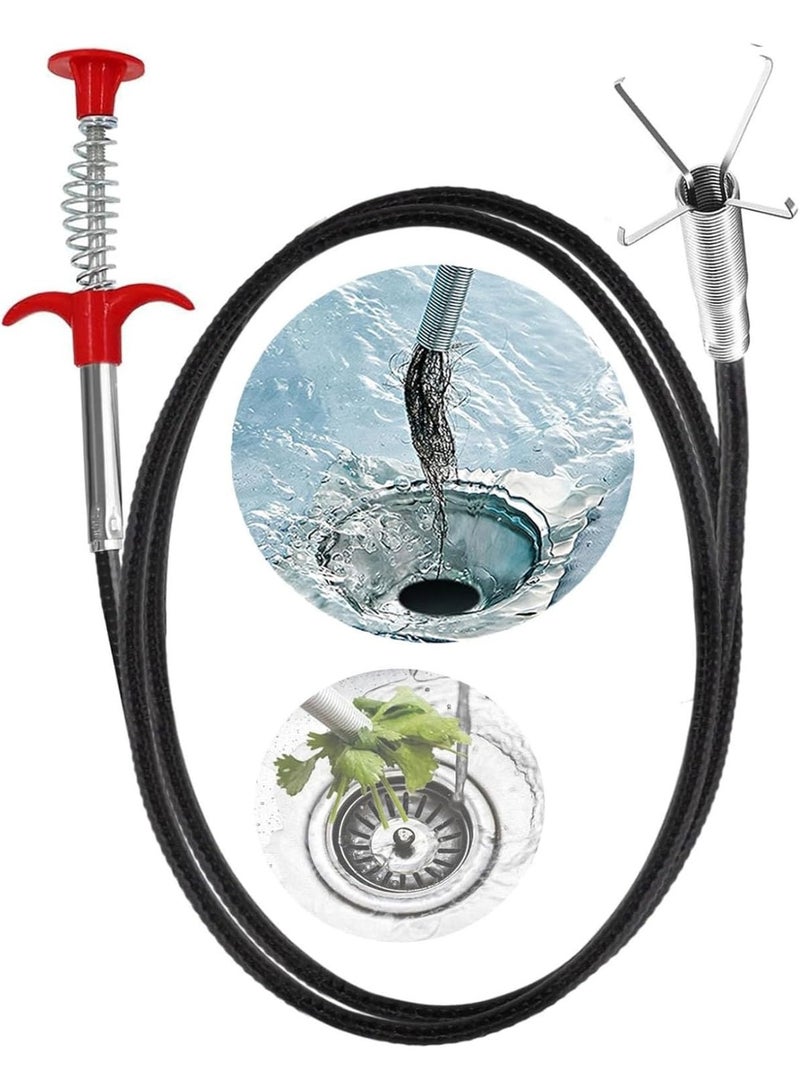 Flexible Drain Grabber Claw Tool, Stainless Steel, 160 cm - Image 1