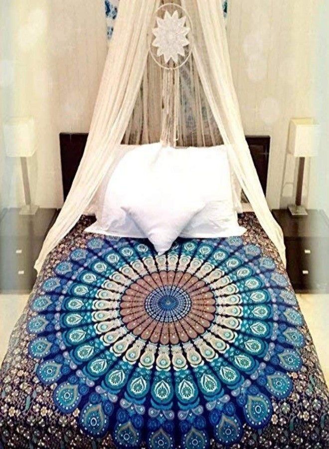 NOKHWAL Bedsheet Tapestry Wall Hanging Mandala Tapestry Handmade Printed Design Cotton Wall Hanging Tapestry Wall Hanging Bedsheet Wall Décor Poster (L, 84x54 Inches) - Image 3