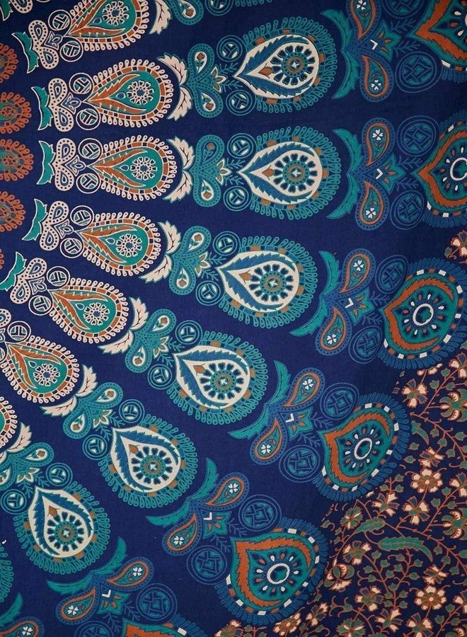 NOKHWAL Bedsheet Tapestry Wall Hanging Mandala Tapestry Handmade Printed Design Cotton Wall Hanging Tapestry Wall Hanging Bedsheet Wall Décor Poster (L, 84x54 Inches) - Image 4