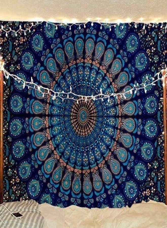 NOKHWAL Bedsheet Tapestry Wall Hanging Mandala Tapestry Handmade Printed Design Cotton Wall Hanging Tapestry Wall Hanging Bedsheet Wall Décor Poster (L, 84x54 Inches) - Image 5