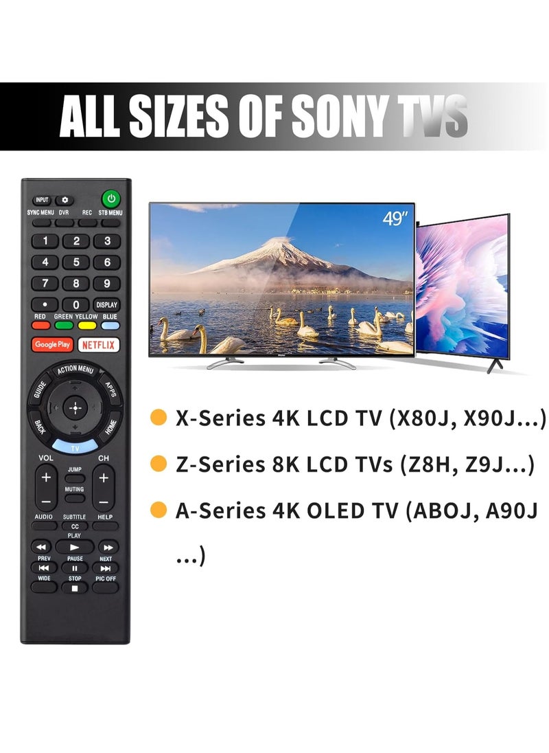 ELTRAZONE - Universal Replacement Remote Control for Sony TV and Sony Bravia TVs for All Sony 4K UHD LED LCD HD Smart TVs with Netflix and Google Play Buttons -【2 Pack】- No Voice Function with battery - Image 1