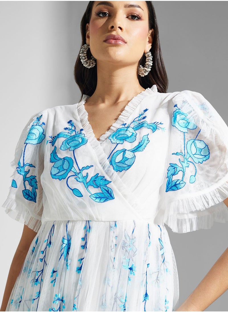 Frock and Frill Floral Print Midi Dress  - Image 3