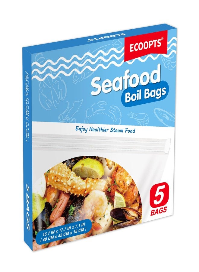 ECOOPTS 5×Seafood Boil Bags Large Size Boil Bag for fish, crab, shrimp, and veggies - cooking and storage bag (Large) - Image 1