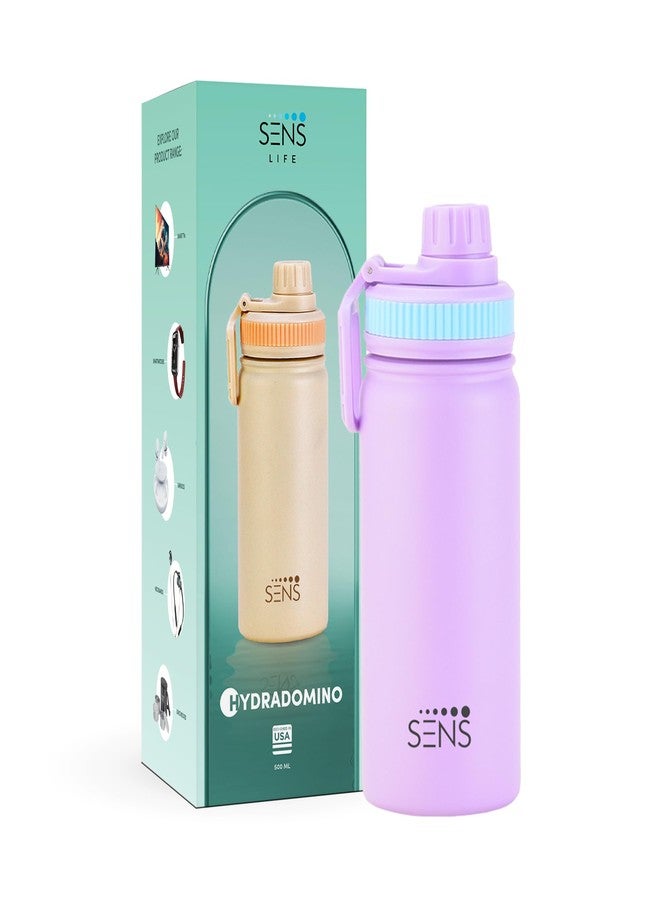 SENS Hydra Domino 304 Stainless Steel Water Bottle 500ml with Hot or Cold up to 24 Hours |Leak Proof|BPA Free|Travel|Gym |Adult & Kids|Bliss - Image 2