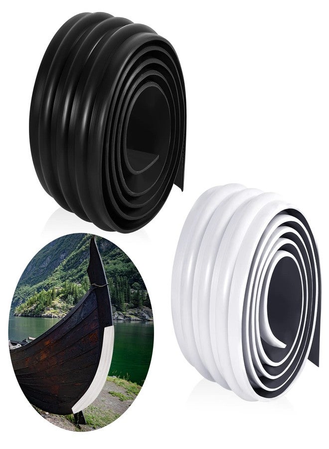 Sratte سراطة 2 لفات لاصقة ذاتيًا لحماية القاع للقوارب المصنوعة من الألياف الزجاجية والألمنيوم، ملحقات الكاياك، أسود، أبيض (118 × 2 بوصة) - Image 1