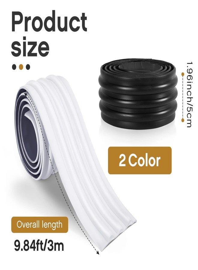 Sratte سراطة 2 لفات لاصقة ذاتيًا لحماية القاع للقوارب المصنوعة من الألياف الزجاجية والألمنيوم، ملحقات الكاياك، أسود، أبيض (118 × 2 بوصة) - Image 2