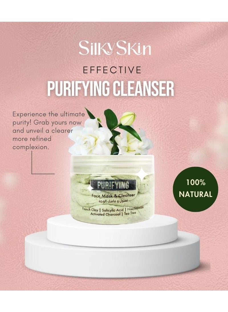 Silky Skin Purifying Face Mask and Cleanser For Oily, Combination and Acne prone Skin 200 g  - Image 2