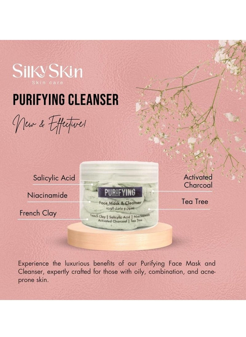 Silky Skin Purifying Face Mask and Cleanser For Oily, Combination and Acne prone Skin 200 g  - Image 5
