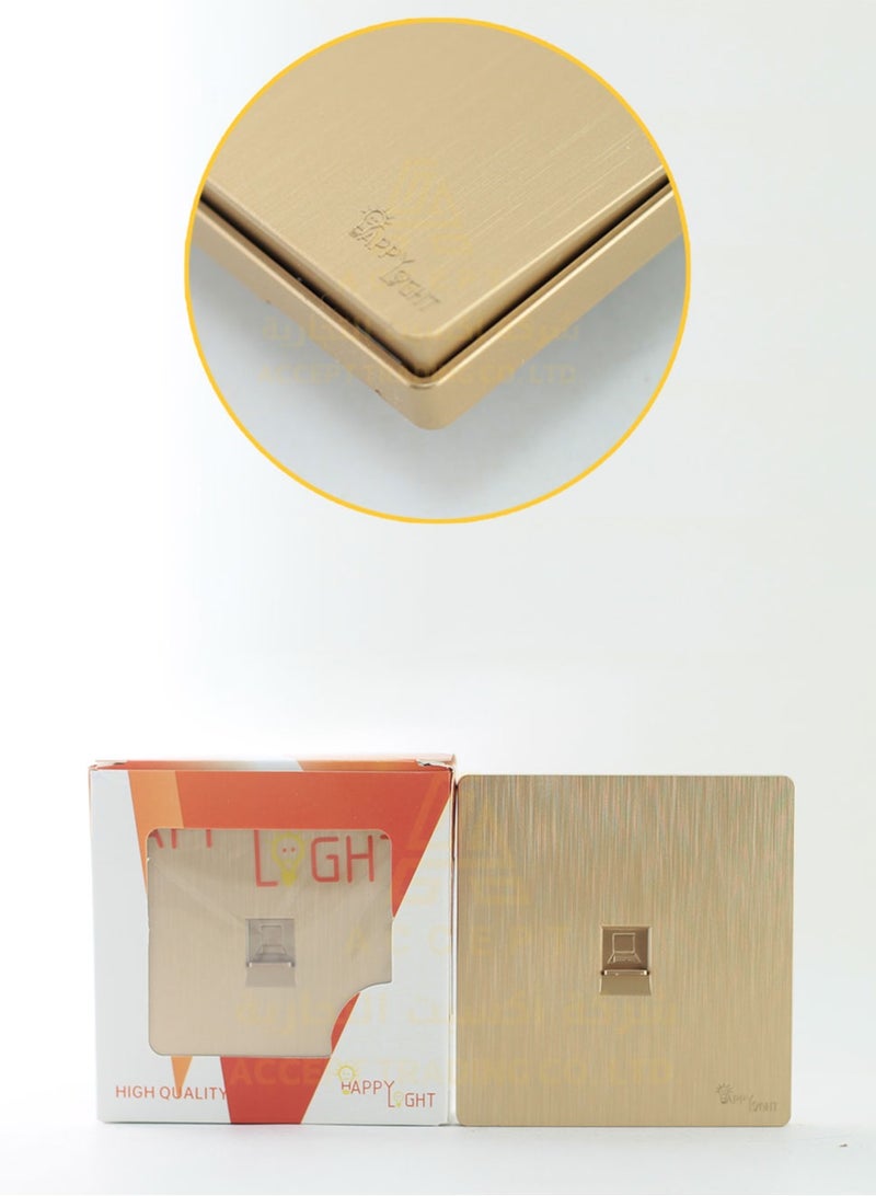 Happy Light PC Socket Golden color high quality and design that matches the decor of most rooms - Image 1