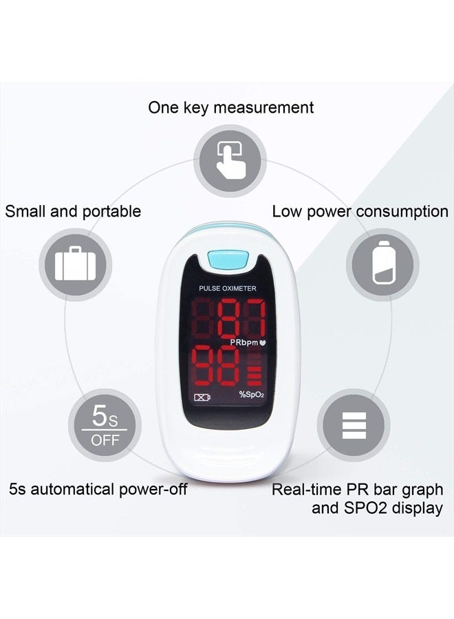 CONTEC LED CMS50M Pulse Oximeter,SpO2 and PR Value Waveform Blood Oxygen, Neck/Wrist Cord - Image 4