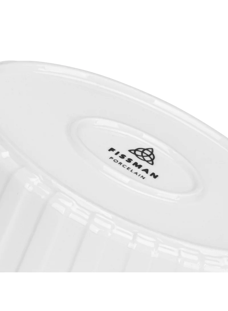 Fissman  Oval Baking Dish 970mL 19x14x8cm Horeca Series, Microwave, Oven And Dishwasher Safe, Deep, for Casseroles, White Souffle Dishes Creme, Baking Pans  | Best Price UAE